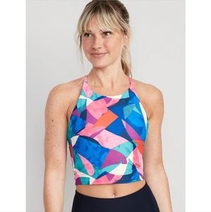 Old Navy | NWT Powersoft Light Support Racerback Sports Bra Multicolor M…